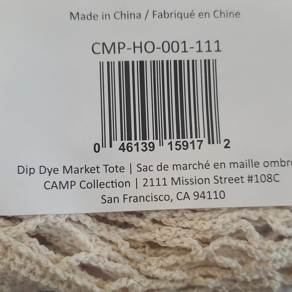 Camp Collection ☆☆ Dip Dye Market Tote☆☆ - Picture 5 of 5